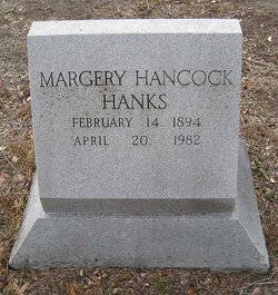 Margery <I>Hancock</I> Hanks 