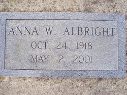Anna Lee <I>Williams</I> Albright 