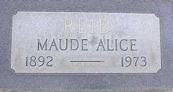 Maude Alice <I>McCunningham</I> Reid 