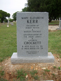 Mary Elizabeth “Mollie” <I>Crockett</I> Kerr 