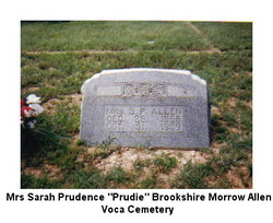 Sarah Prudence <I>Brookshire</I> Allen 