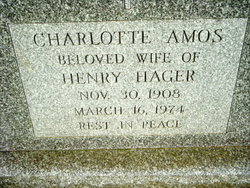 Charlotte <I>Amos</I> Hager 