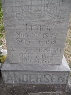 Anna Kristine <I>Petersen</I> Andersen 