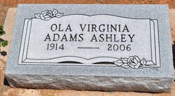 Ola Virginia <I>McPherson</I> Adams Ashley 
