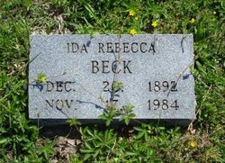 Ida Rebecca <I>Thompson</I> Beck 