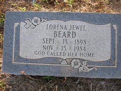 Lorena Jewel <I>Davis</I> Beard 