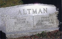 Bertha Kathrine <I>Paul</I> Altman 