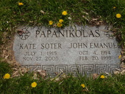 Katherine “Kate” <I>Soter</I> Papanikolas 