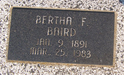 Bertha F. <I>Tiller</I> Baird 