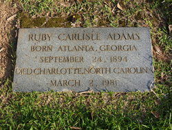Ruby Carlisle Adams 