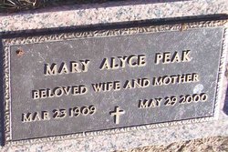 Mary Alyce <I>Bedoit</I> Peak 