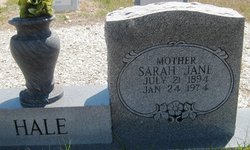 Sarah Jane <I>Crump</I> Hale 