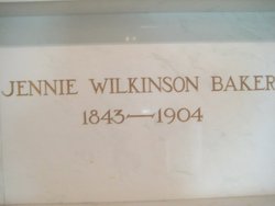 Jennie “Ann Jane” <I>Wilkinson</I> Baker 