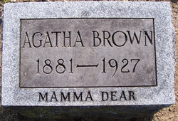 Agatha “Aggie” <I>Burch</I> Brown 