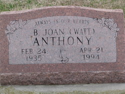 B. Joan <I>Watt</I> Anthony 