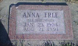 Anna <I>Hartmann</I> Erle 