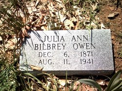 Julia Ann <I>Bilbrey</I> Owens 