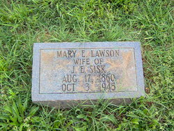 Mary E. <I>Lawson</I> Sisk 
