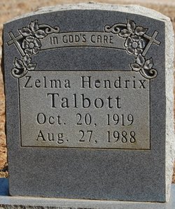 Zelma <I>Hendrix</I> Talbott 