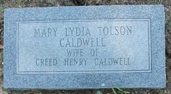 Mary Lydia <I>Tolson</I> Caldwell 