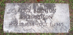 Alice <I>Blanton</I> Richardson 