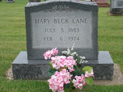 Mary Ann <I>Farrell</I> Beck  Lane 