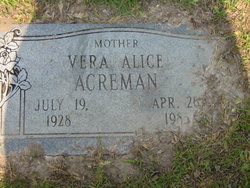 Vera Alice <I>Morris</I> Acreman 