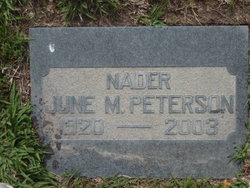 June M <I>Peterson</I> Nader 