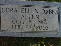 Cora Ellen <I>Dabbs</I> Allen 