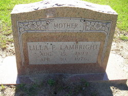 Lilla Frances <I>Jernigan</I> Lambright 