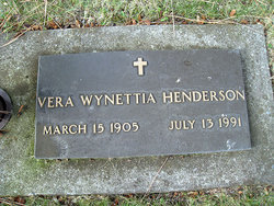 Vera Wynettia <I>Mooney</I> Henderson 