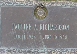 Mrs Pauline “Baby Sis” <I>Abernathy</I> Richardson 
