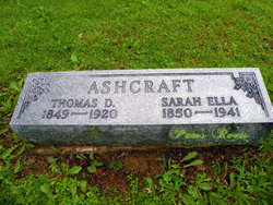 Sarah Ella <I>Daniels</I> Ashcraft 
