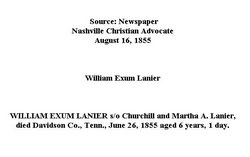 William Exum Lanier 