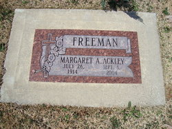 Margaret Ann <I>McNerney</I> Ackley- Freeman 