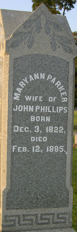 Mary Ann <I>Parker</I> Phillips 