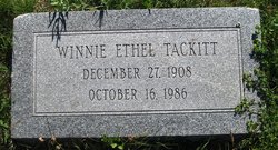 Winnie Ethel <I>Bailey</I> Tackitt 
