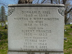 Martha P <I>Worthington</I> Abel 