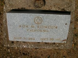 Ada M <I>Breen</I> Rowden 