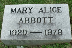 Mary Alice <I>Davis</I> Abbott 