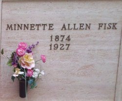 Mrs Minnette <I>Allen</I> Fisk 