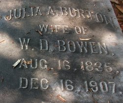 Mrs Julia A. <I>Burton</I> Bowen 