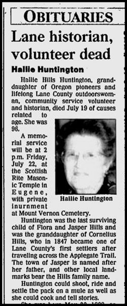 Hallie <I>Hills</I> Huntington 