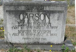 Martha Mahulda “Mattie” <I>Dailey</I> Carson 