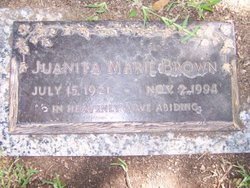 Juanita Marie <I>Edmonds</I> Brown 
