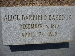 Alice <I>Barfield</I> Barbour 