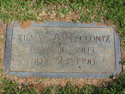 Wilma Kizzie <I>Davis</I> Clontz 