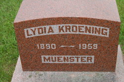 Lydia Louise Hedwig <I>Kroening</I> Muenster 