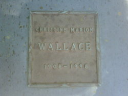 Christine Marion <I>Meyer</I> Wallace 