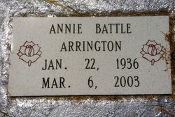 Annie Lee <I>Battle</I> Arrington 